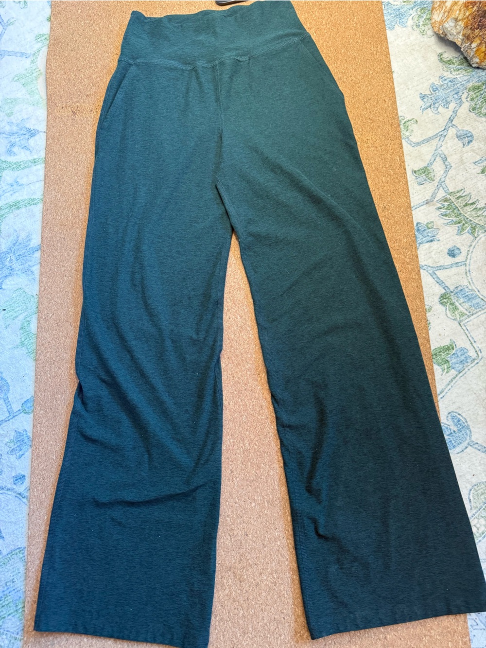 Beyond Yoga Wide-Leg Knit Pants in Deep Teal